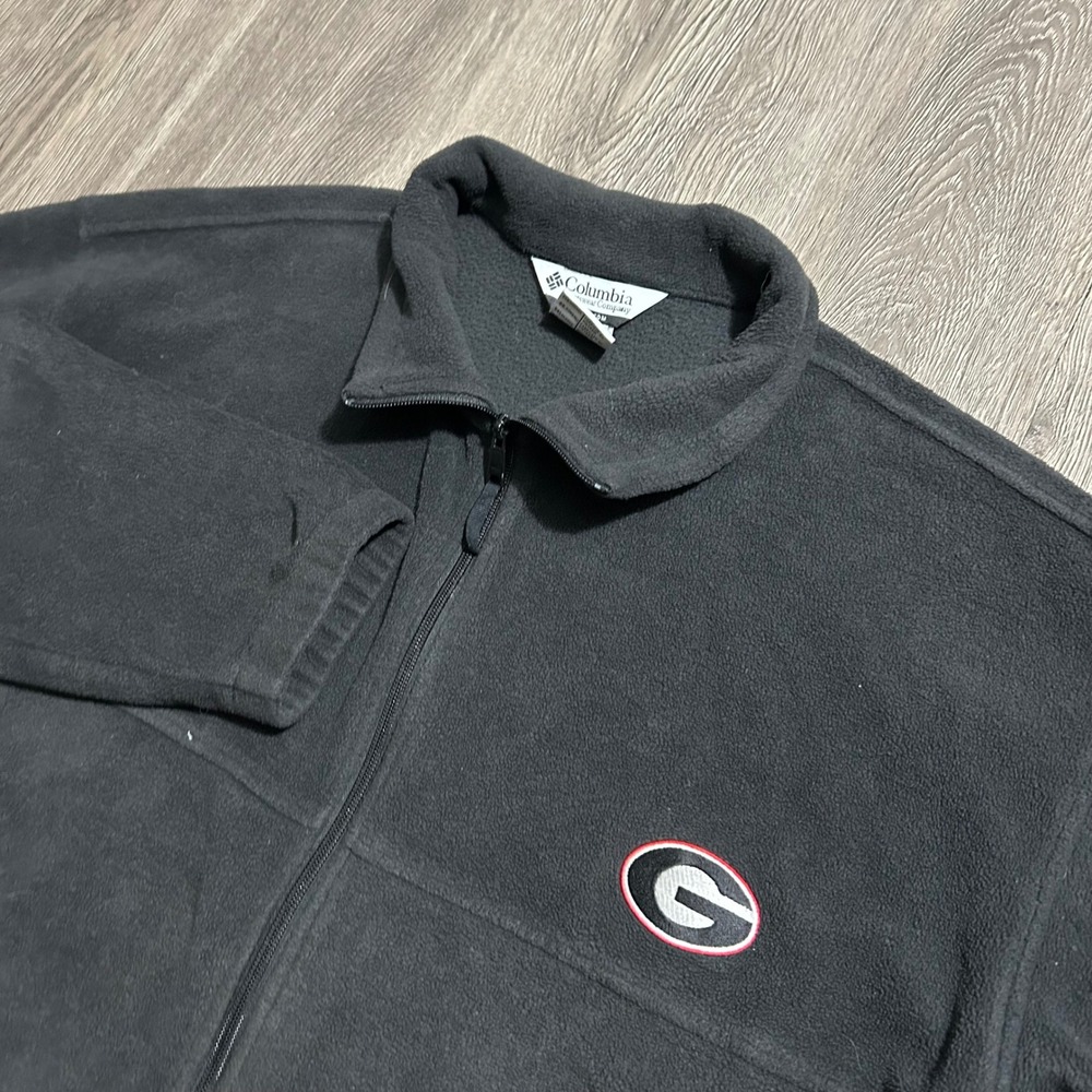Columbia Fleece Jacket XXL Black Georgia Bulldogs DAWGS Full Zip College NCAA